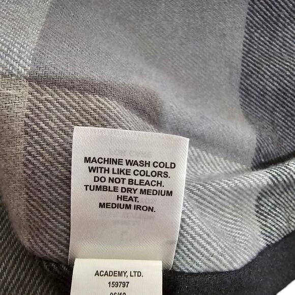 Brazos Work Force Flannel Lined Shirt Jacket Gray Size L - Picture 5 of 5